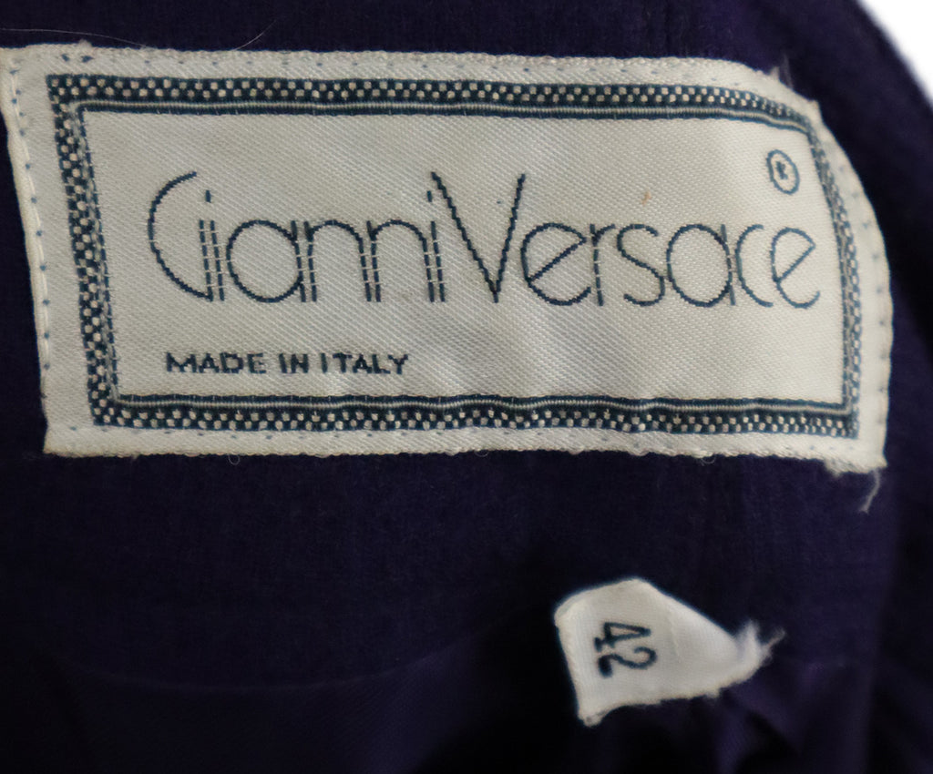 Versace Vintage Purple Wool Dress 3