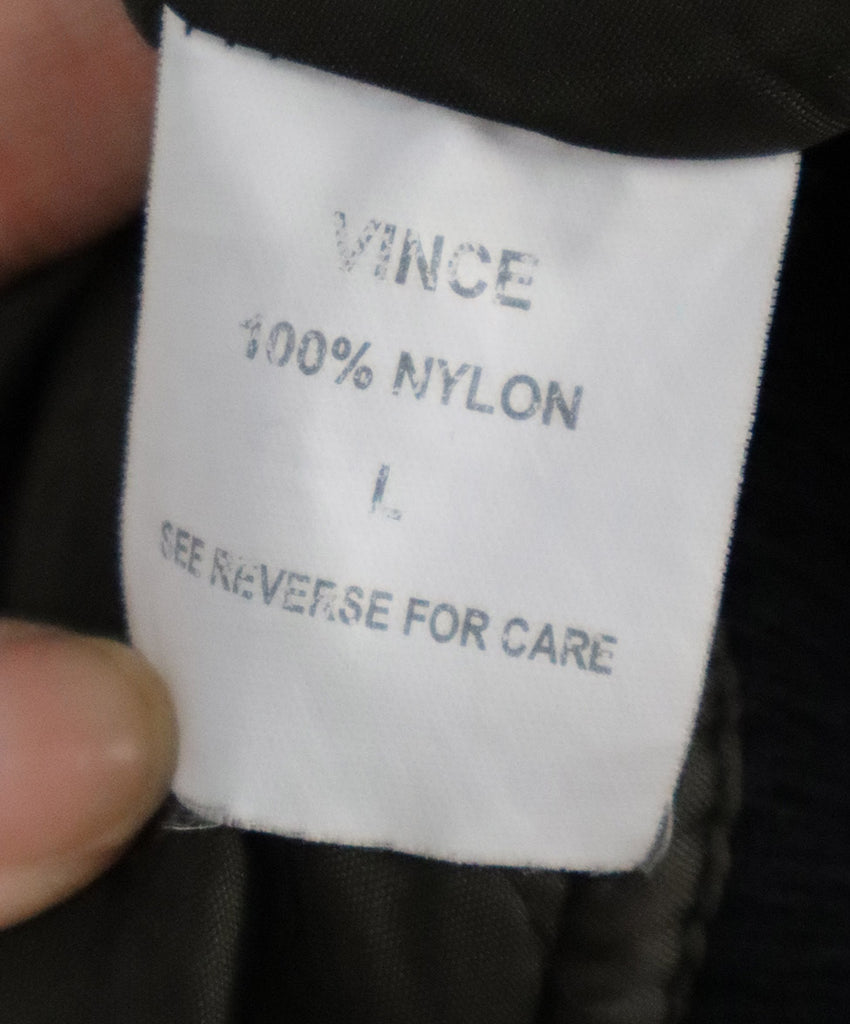 Vince Black Nylon & Fur Collar Jacket 4