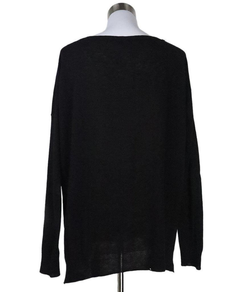 Vince Black Wool V-Neck Sweater sz 14 - Michael's Consignment NYC