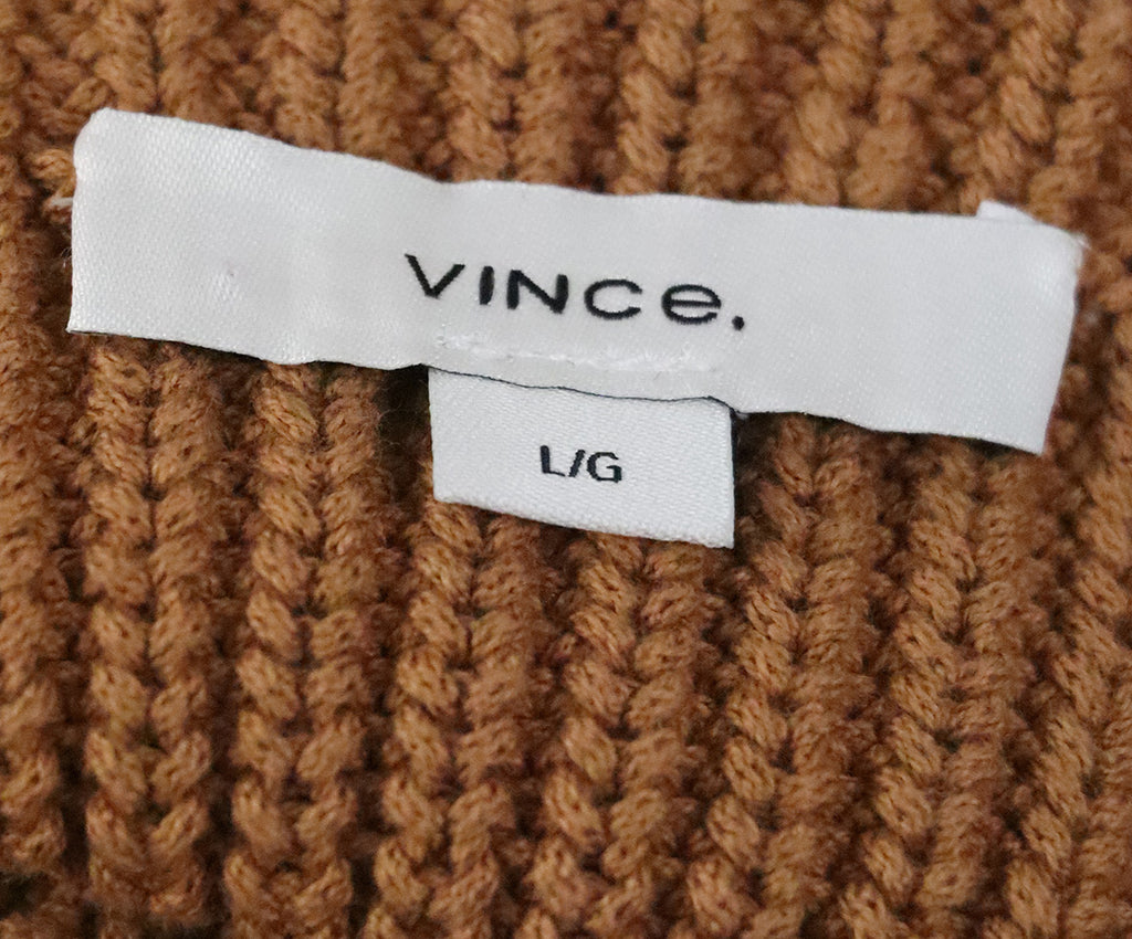 Vince Light Brown Cotton Knit Top 3