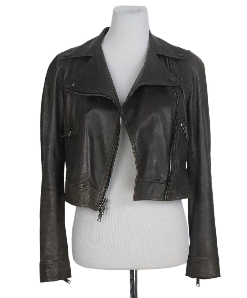 Vince Brown Leather Jacket 