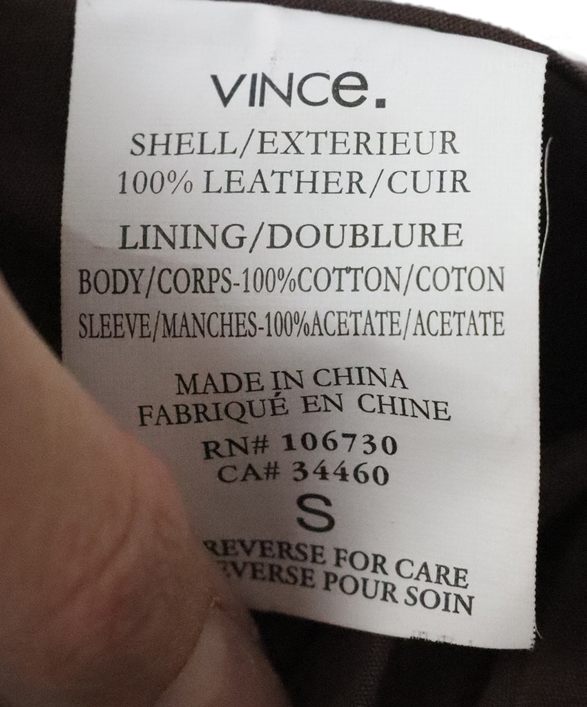 Vince Brown Leather Jacket 4