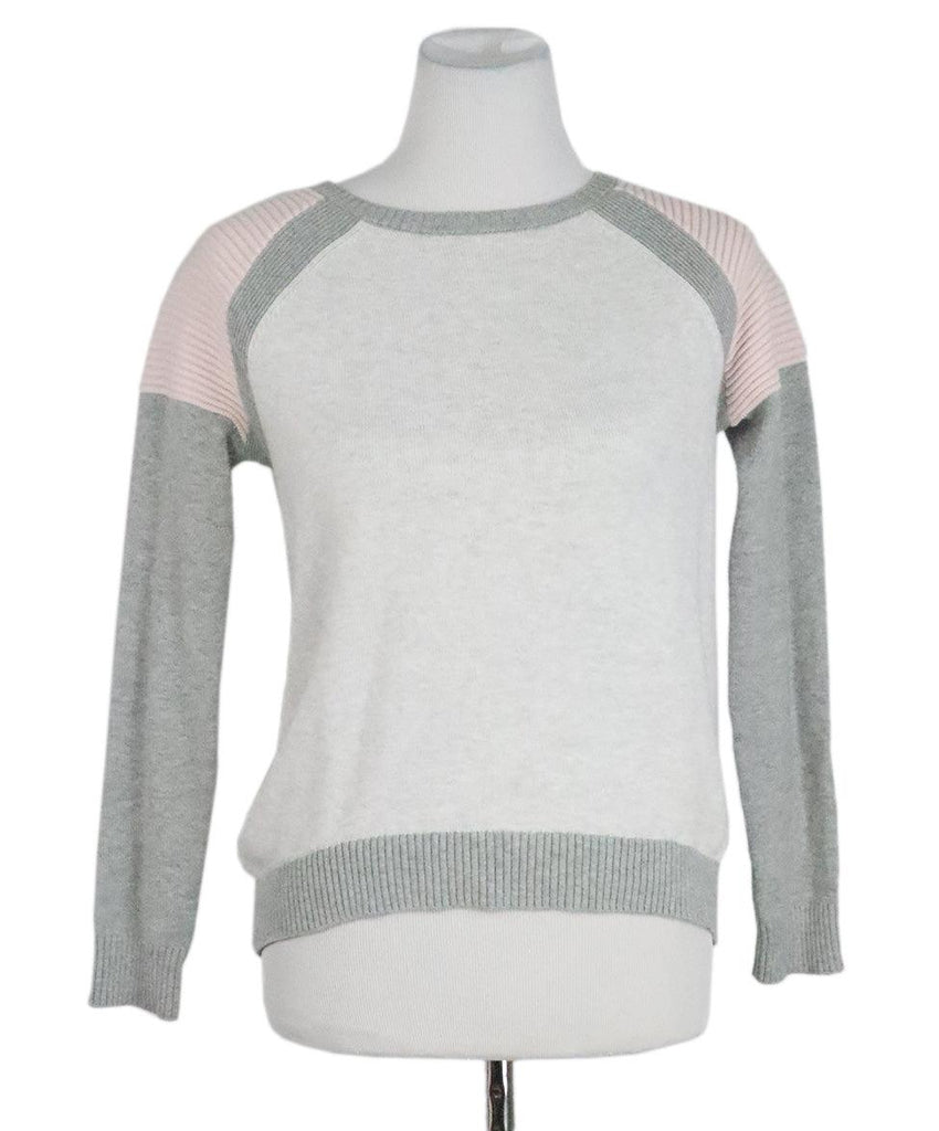 Vince Grey & Pink Cashmere Sweater 