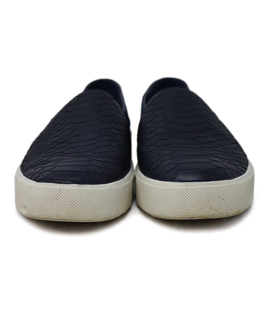 Vince Navy Pressed Leather Sneakers 3