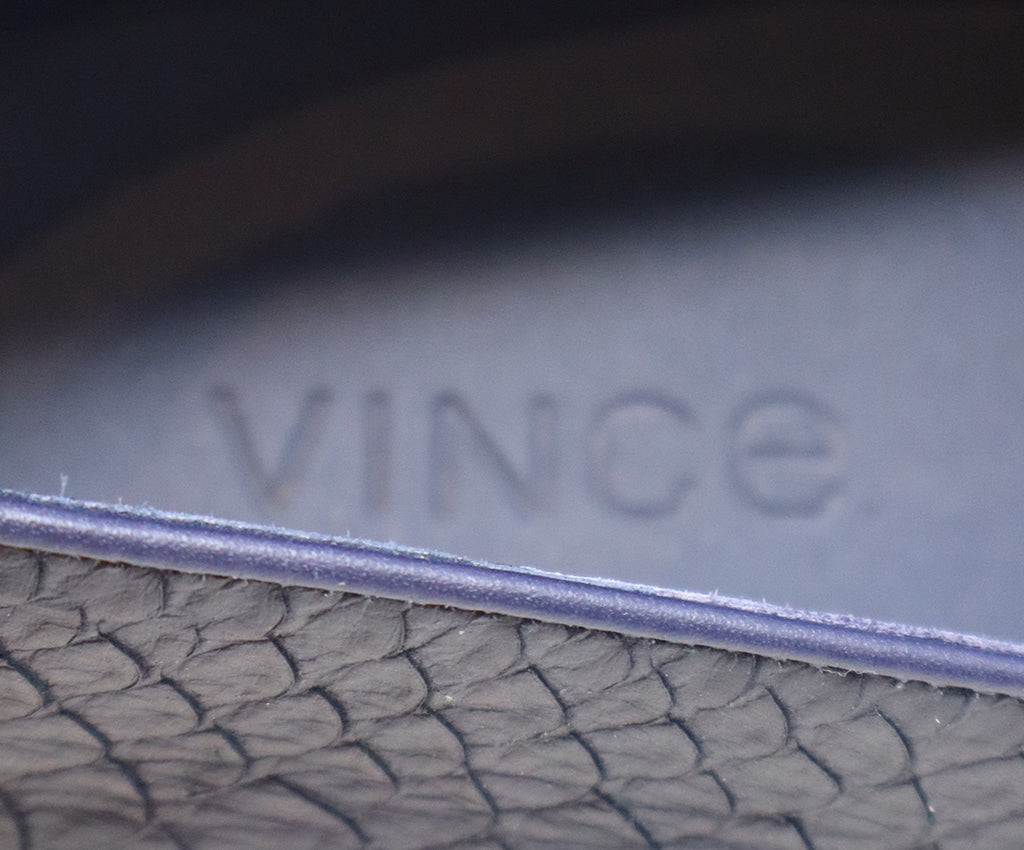 Vince Navy Pressed Leather Sneakers 5