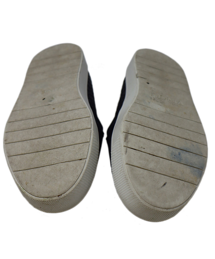 Vince Navy Pressed Leather Sneakers 4