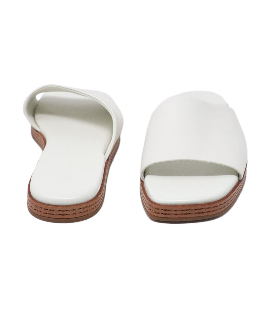 Vince White Leather Sandals 2