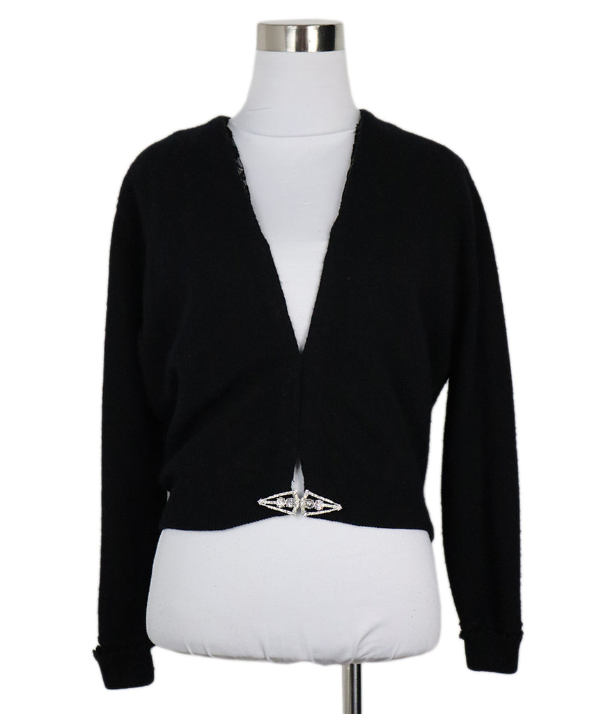 Vintage Black Cashmere Cardigan 