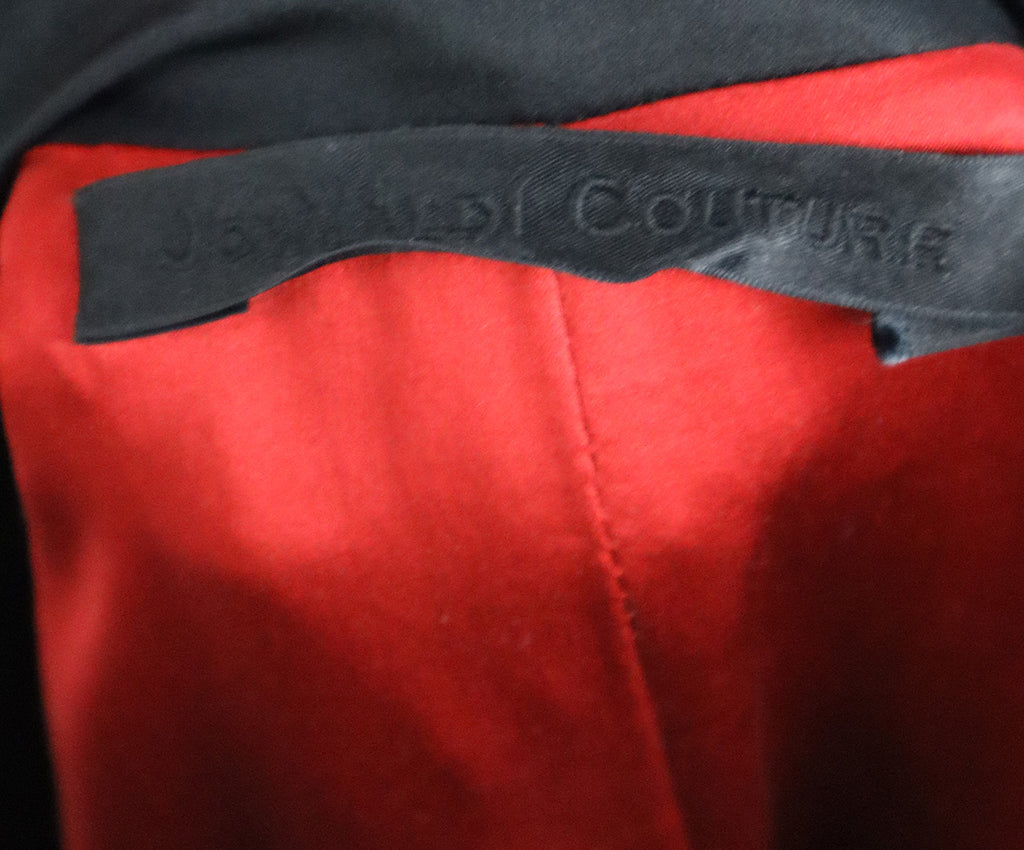 Vintage Black Embroidered Wool & Satin Blazer 3