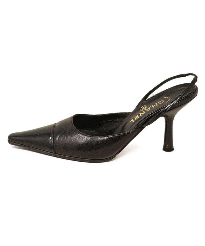 Chanel Black Patent Leather Heels 1