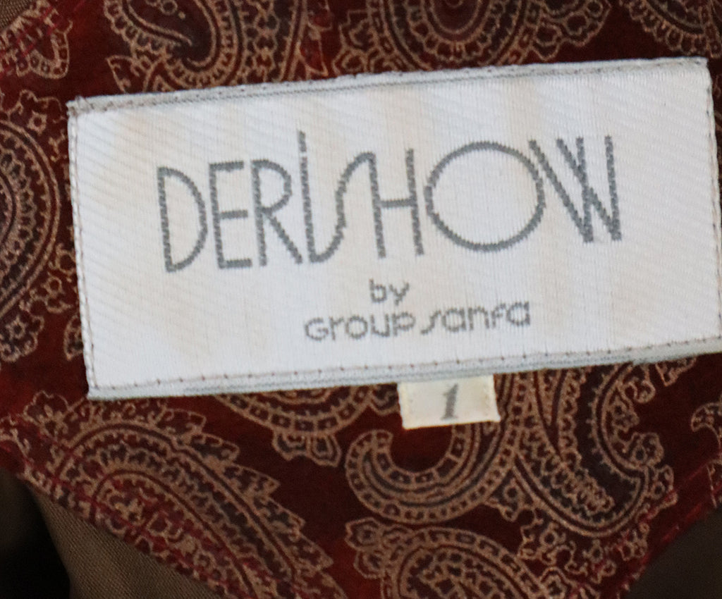 Vintage Red & Gold Paisley Print Suede Jacket 3