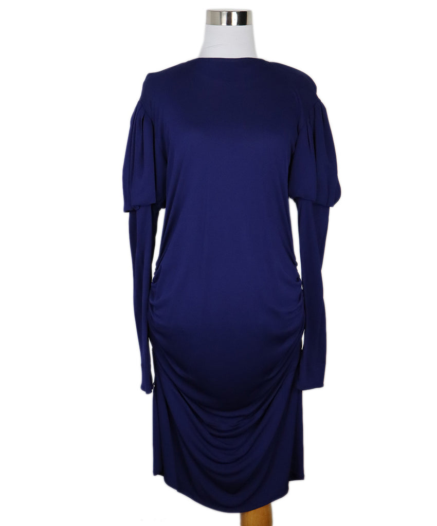 Vintage Royal Blue Gathered Dress 