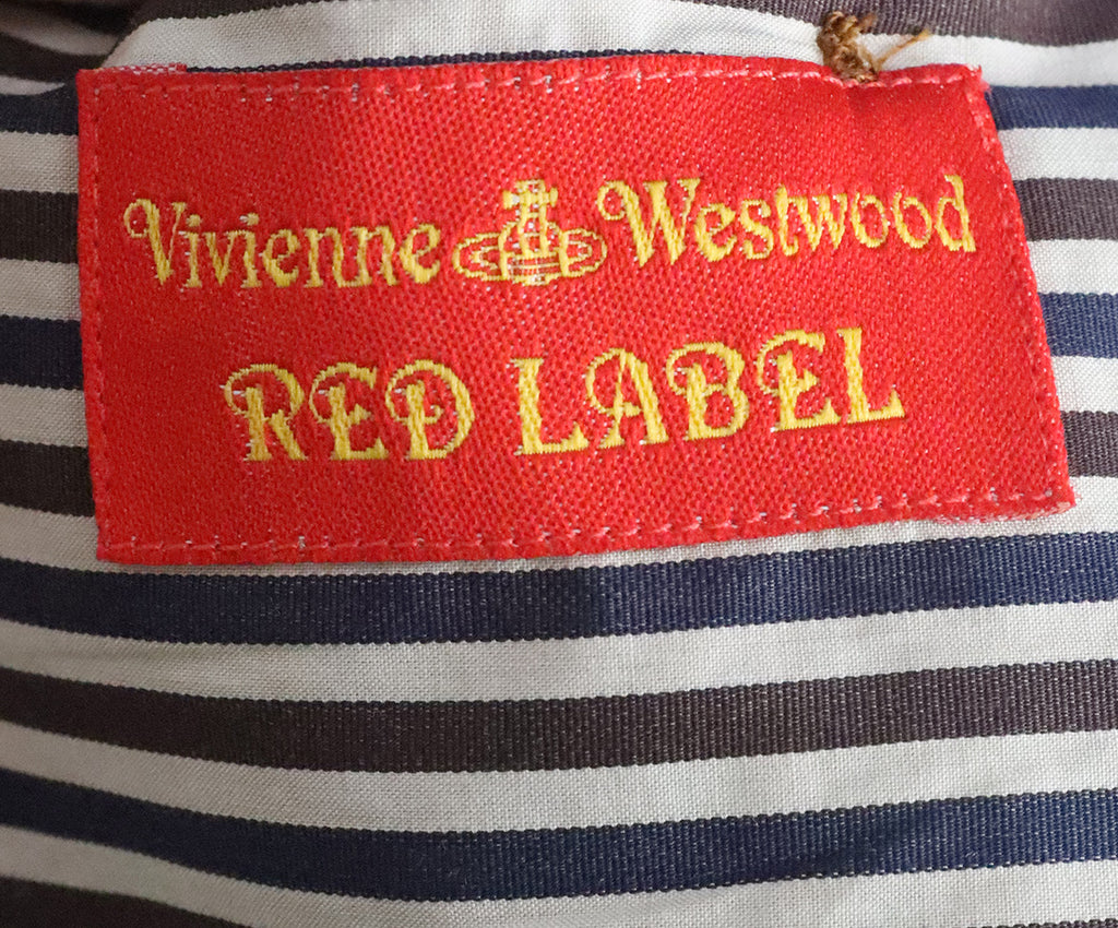 Vivienne Westwood Brown & Navy Striped Blouse 3