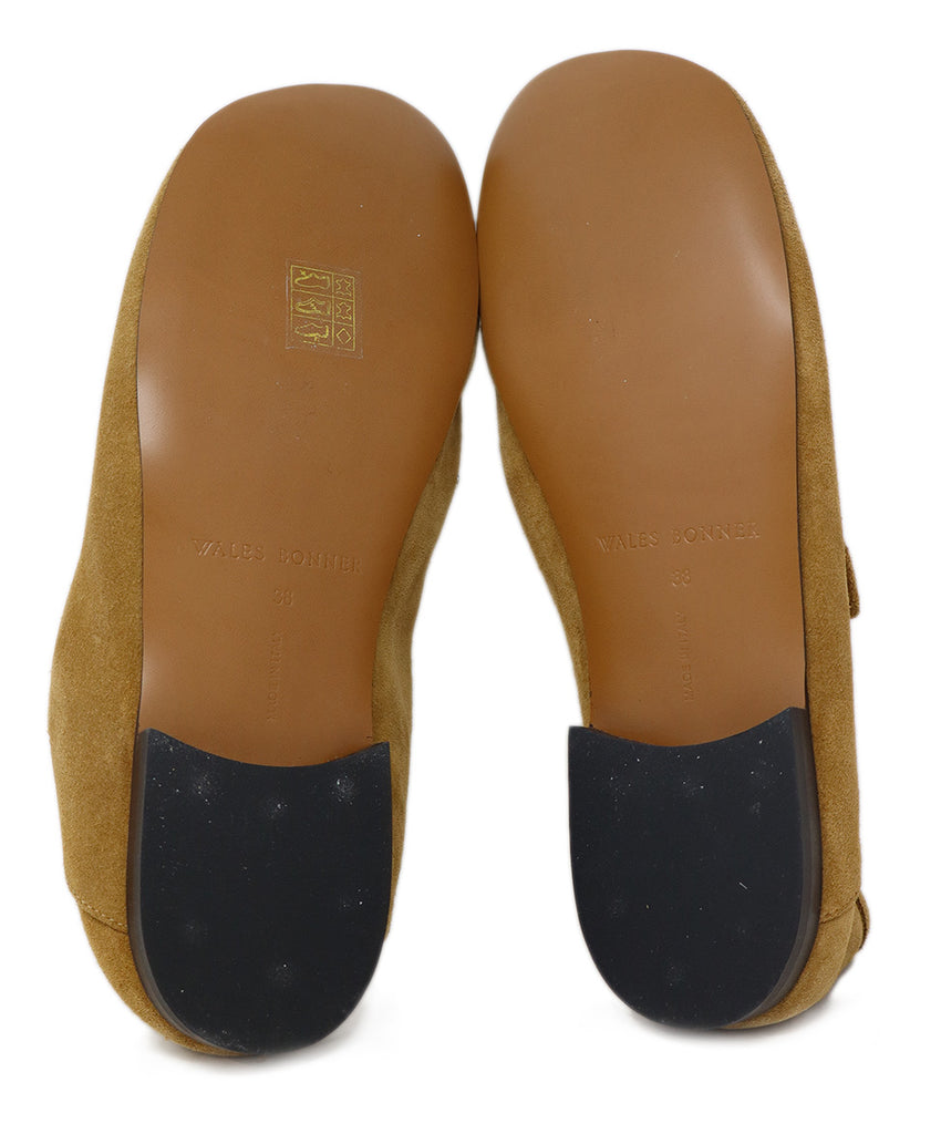 Wales Bonner Tan Suede Grommet Loafers 4