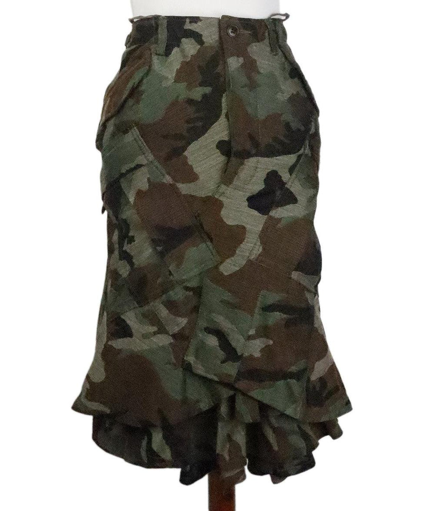 Watanabe Green Camouflage Skirt sz 2 - Michael's Consignment NYC