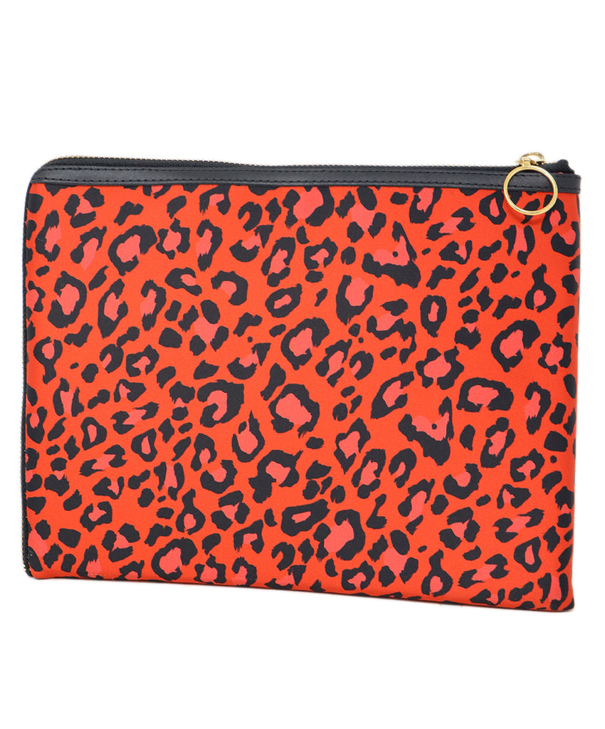 Wouf Red & Black Cheetah Print Clutch 2