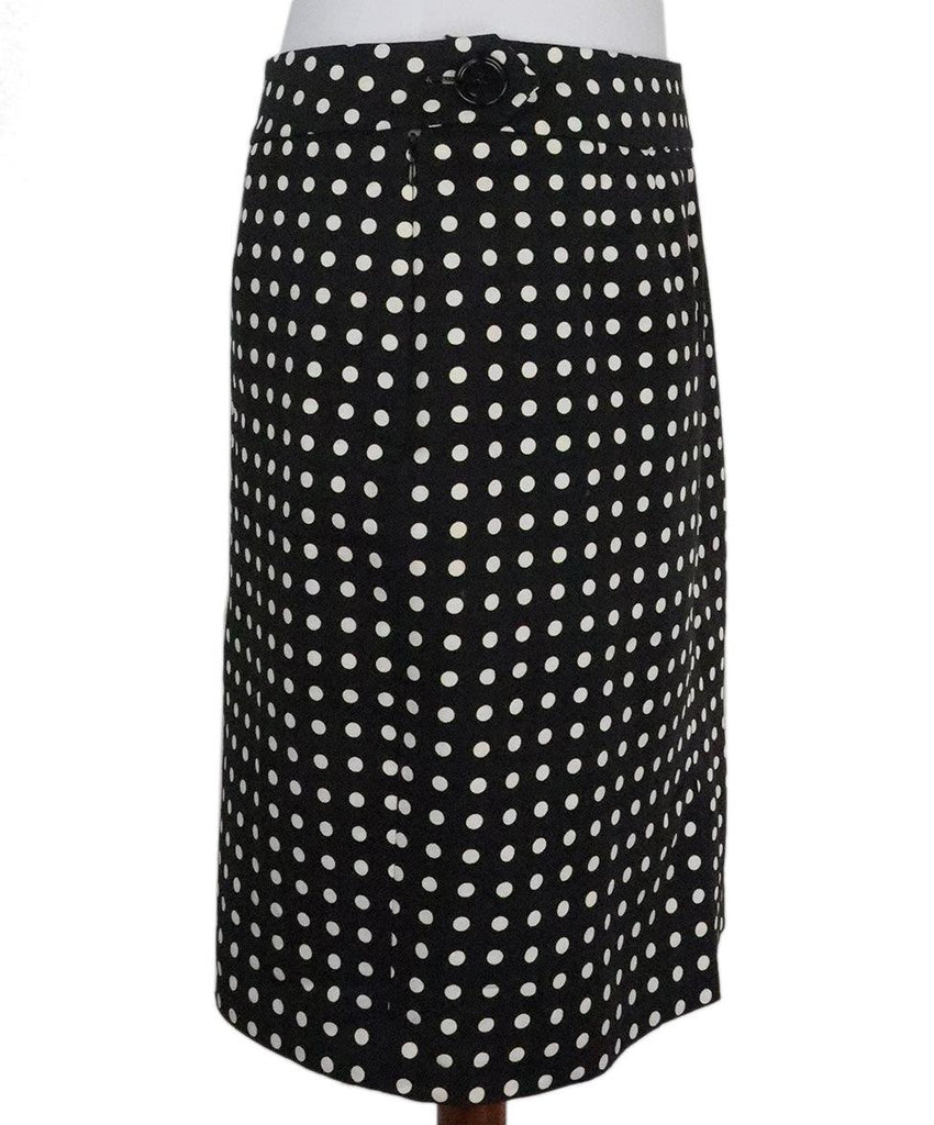 YSL Black & White Polka Dot Skirt 1