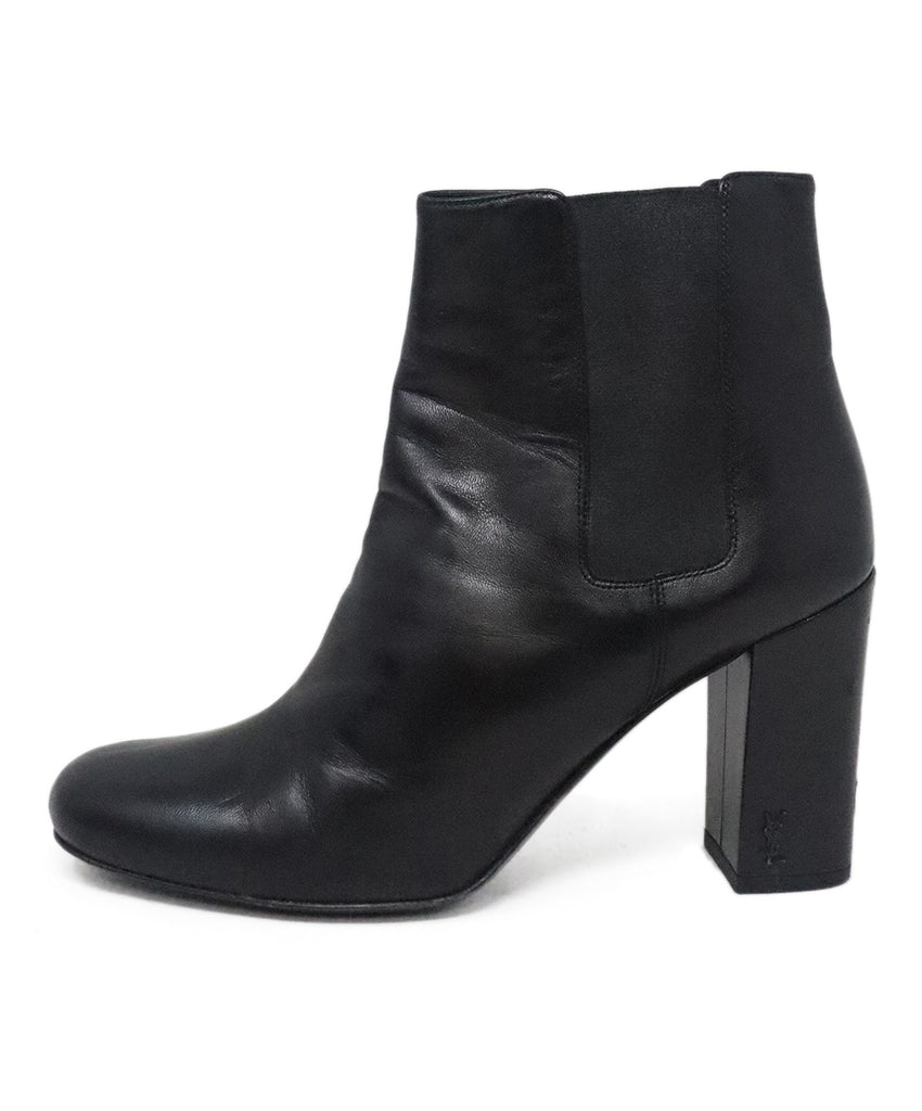 YSL Black Leather Booties 1
