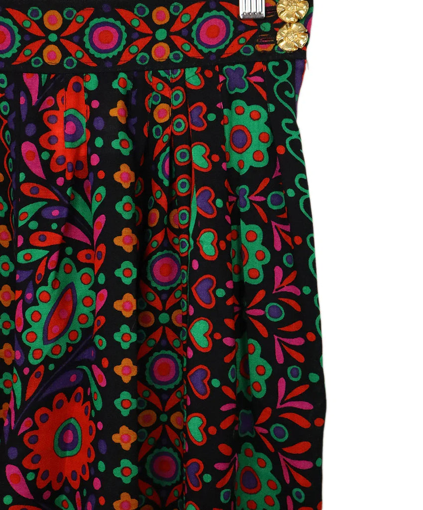 YSL Multicolor Print Wool Pants 3