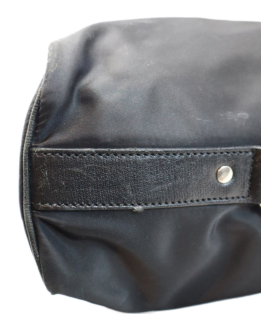 YSL Black Nylon Leather Trim Satchel Handbag 10