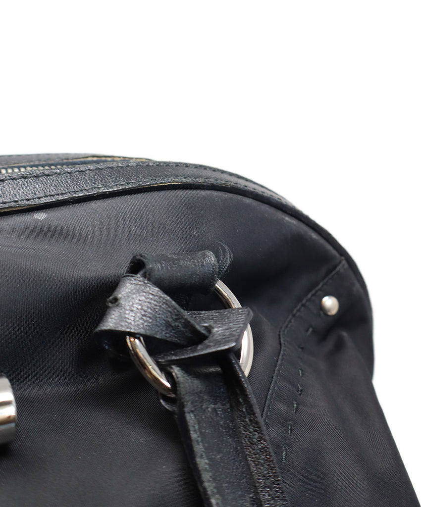 YSL Black Nylon Leather Trim Satchel Handbag 11