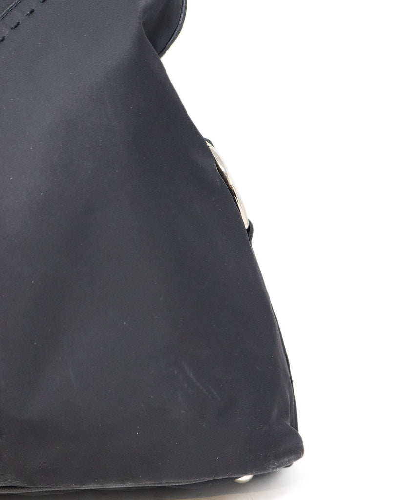 YSL Black Nylon Leather Trim Satchel Handbag 6