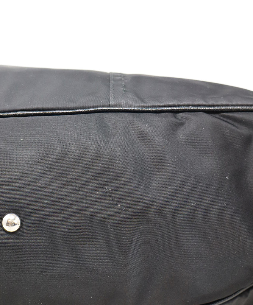 YSL Black Nylon Leather Trim Satchel Handbag 9