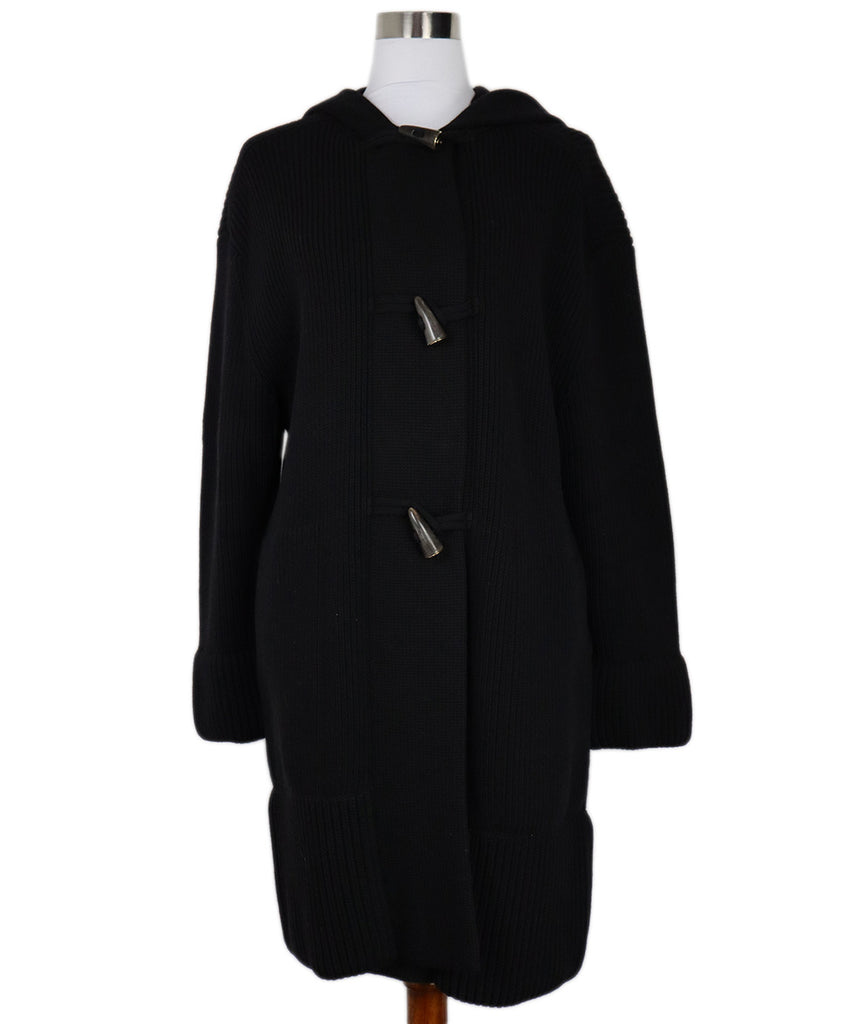 YSL Black Wool & Cashmere Cardigan 