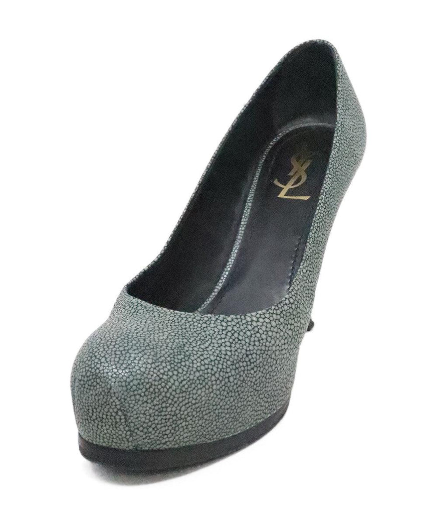YSL Grey Sting Ray Heels sz 9.5 - Michael's Consignment NYC