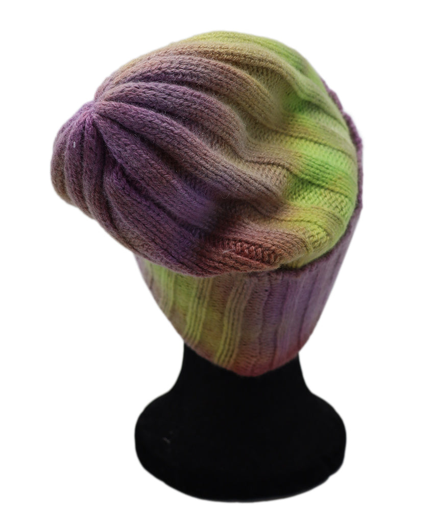 The Elder Statesman Yellow & Lavender Cashmere Hat 2