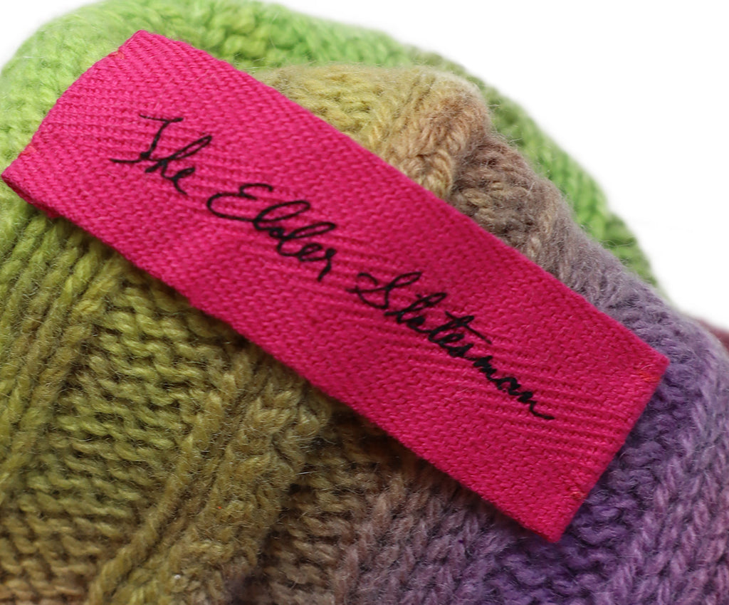 The Elder Statesman Yellow & Lavender Cashmere Hat 3