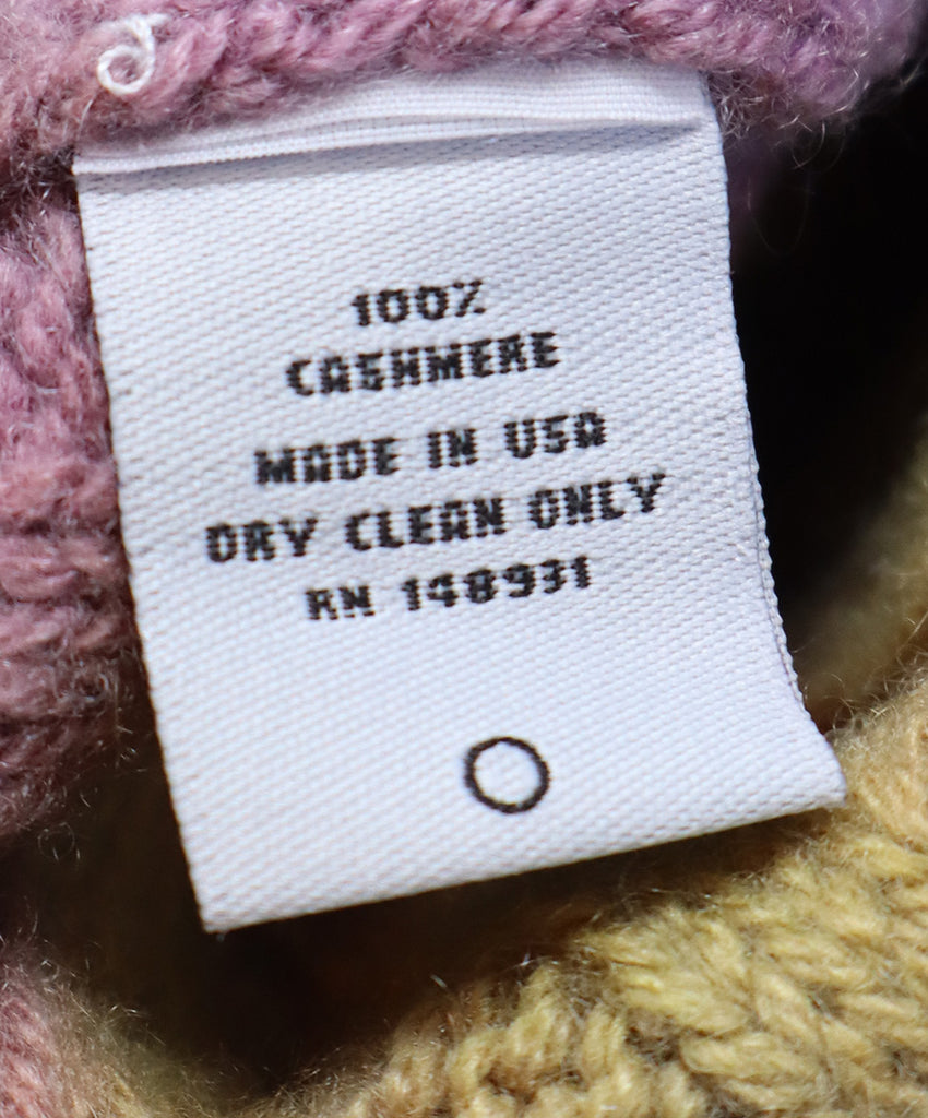 The Elder Statesman Yellow & Lavender Cashmere Hat 4