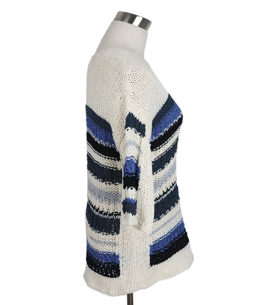 Yigal Azrouel Blue Stripes Knit Sweater 1