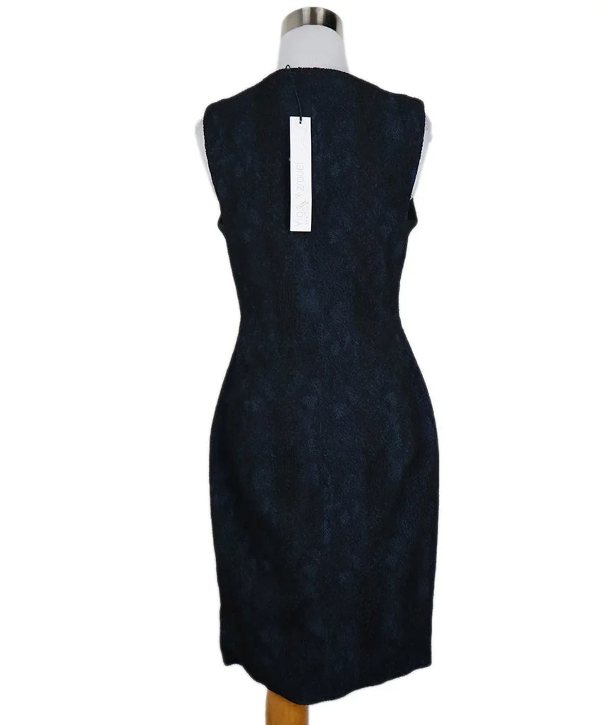 Yigal Azrouel Blue & Black Lace Dress sz 6 - Michael's Consignment NYC