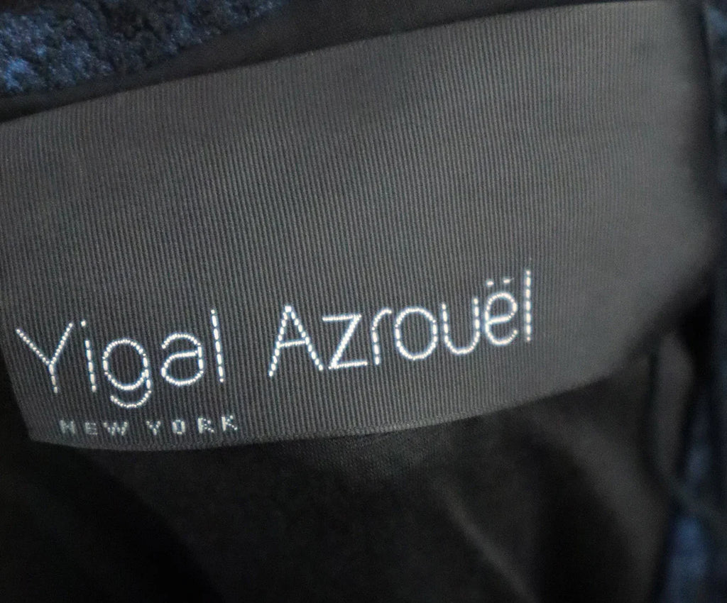 Yigal Azrouel Blue & Black Lace Dress sz 6 - Michael's Consignment NYC