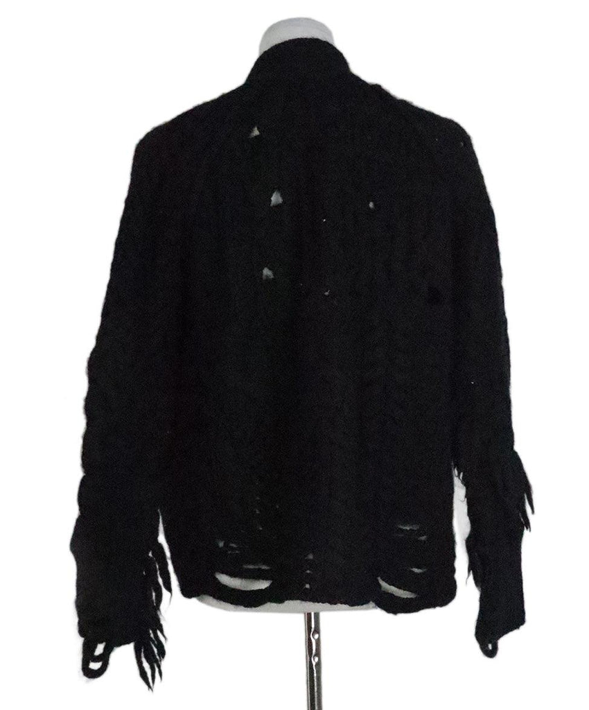 Zadig & Voltaire Black Wool Cardigan sz 6 - Michael's Consignment NYC