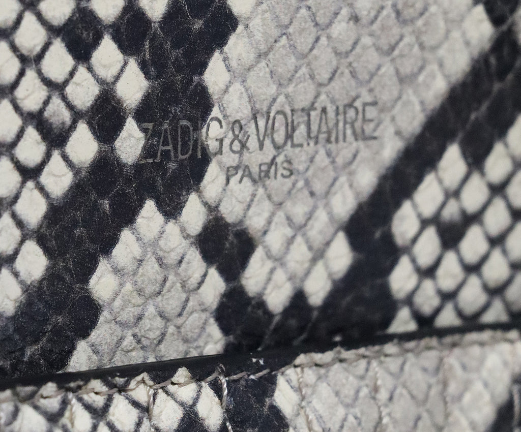 Zadig & Voltaire Python Print Leather Tote 8