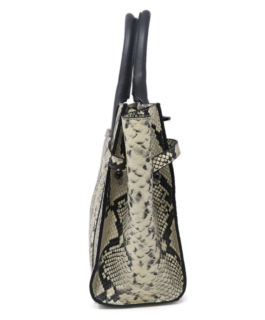 Zadig & Voltaire Python Print Leather Tote 1