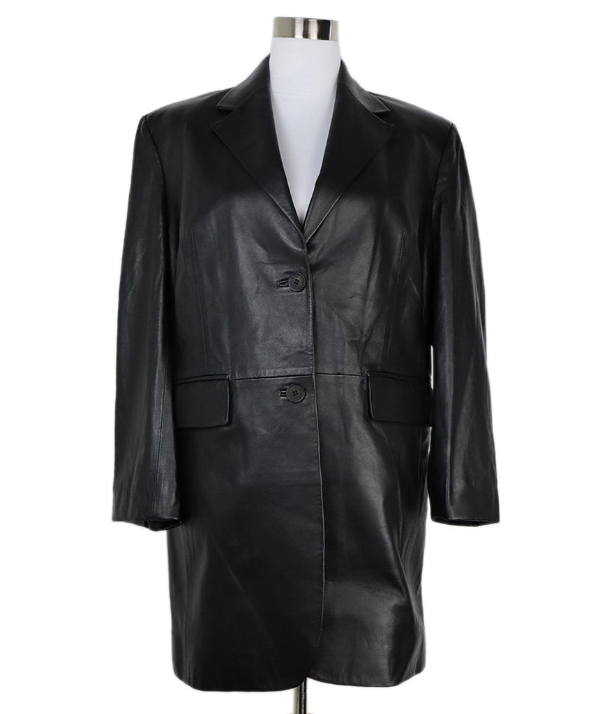 Zeynep Arcay Black Leather Jacket 