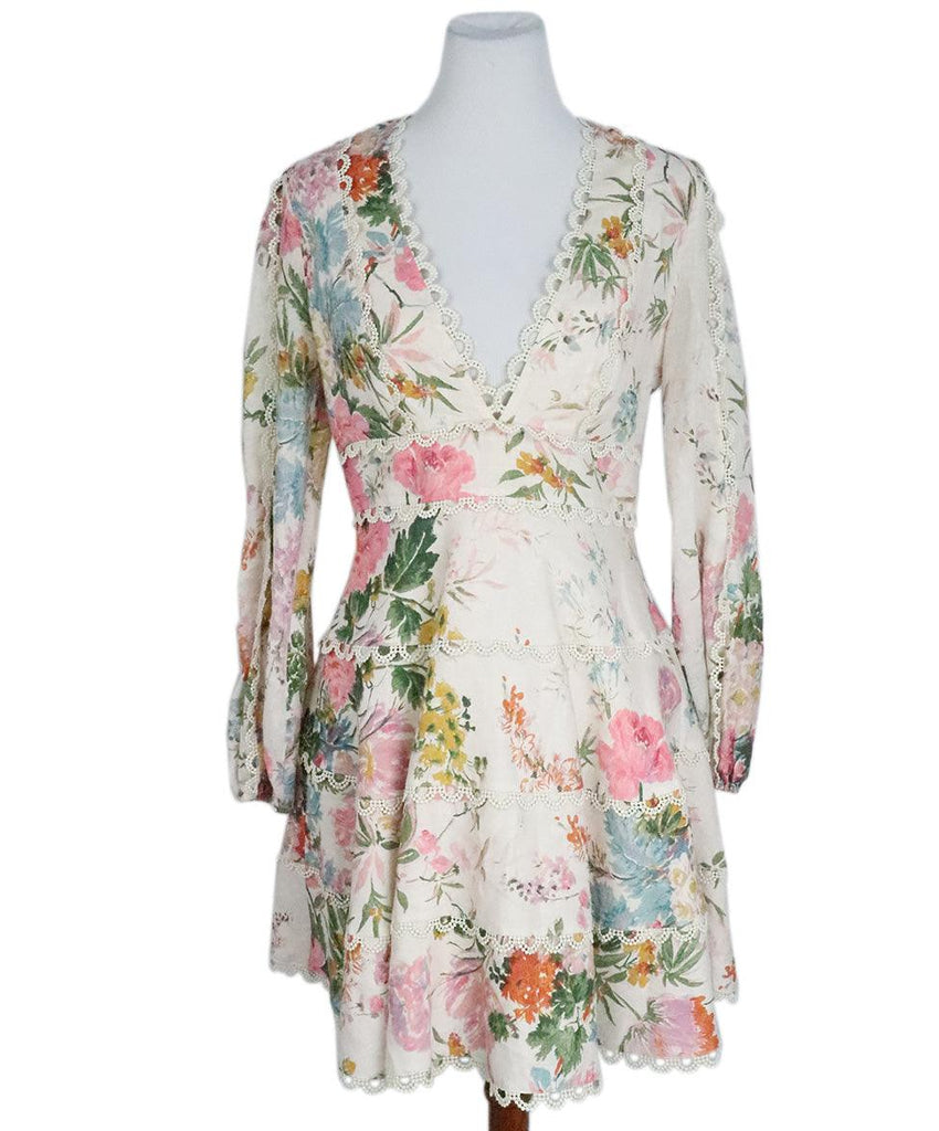 Zimmerman Pink Floral Cotton Dress sz 6 - Michael's Consignment NYC