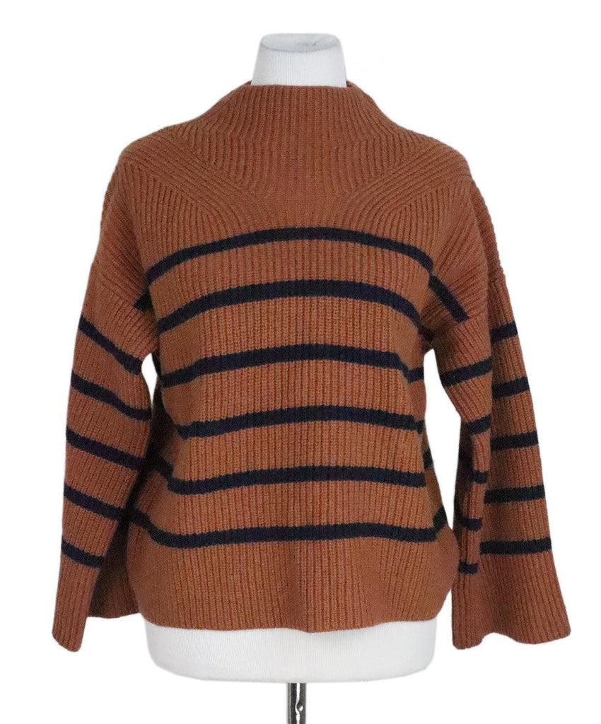 A.L.C. Brown & Navy Striped Wool Sweater sz 2 - Michael's Consignment NYC