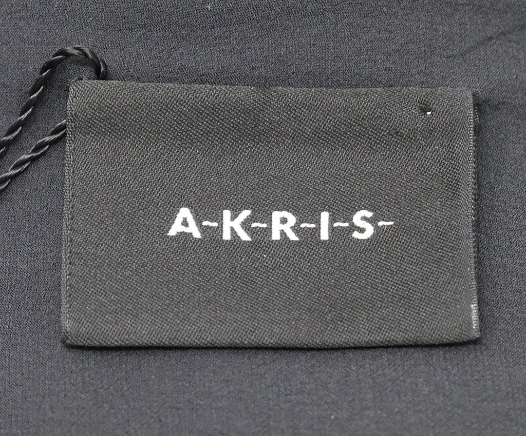 Akris Black & Grey Print Silk Dress Sz 8 - Michael's Consignment NYC