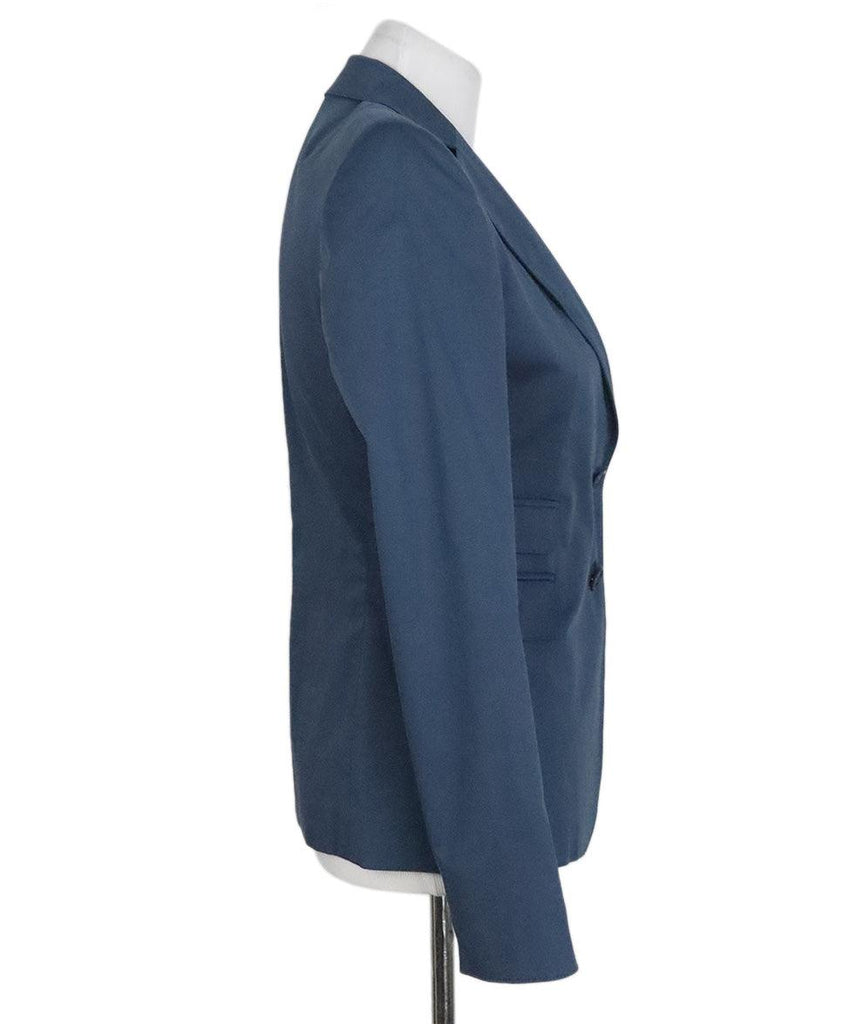 Akris Punto Blue Cotton Jacket sz 4 - Michael's Consignment NYC