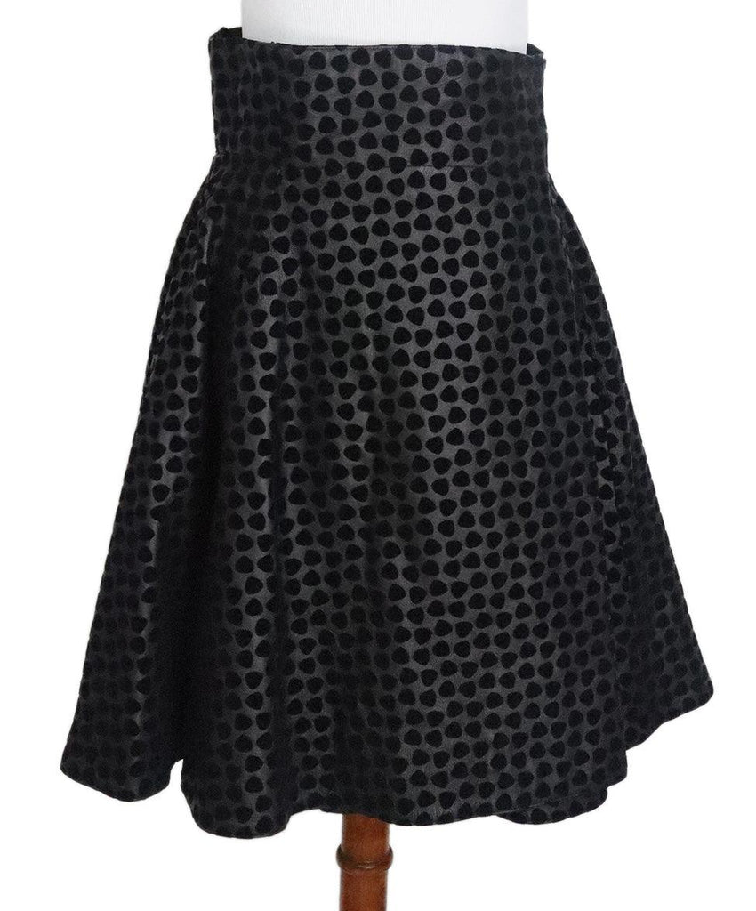 Alaia Black Leather Polka Dot Skirt sz 10 - Michael's Consignment NYC