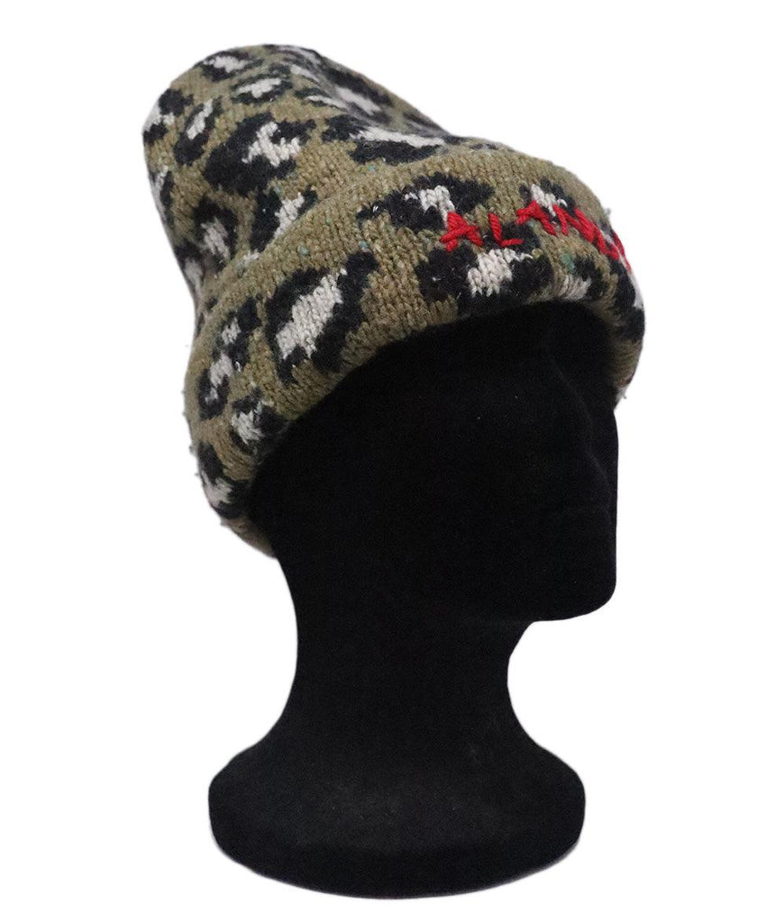 Alanui Brown Animal Print Wool Viscose Hat - Michael's Consignment NYC