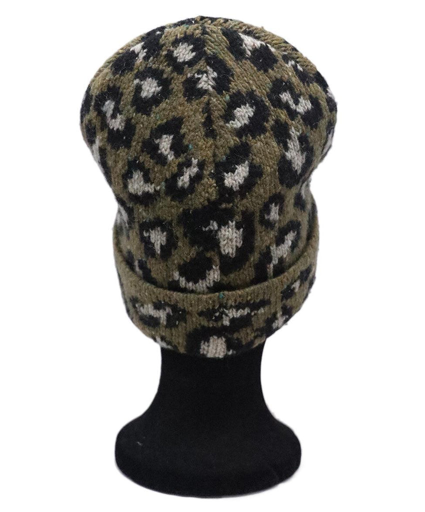 Alanui Brown Animal Print Wool Viscose Hat - Michael's Consignment NYC
