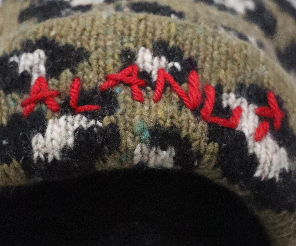 Alanui Brown Animal Print Wool Viscose Hat - Michael's Consignment NYC