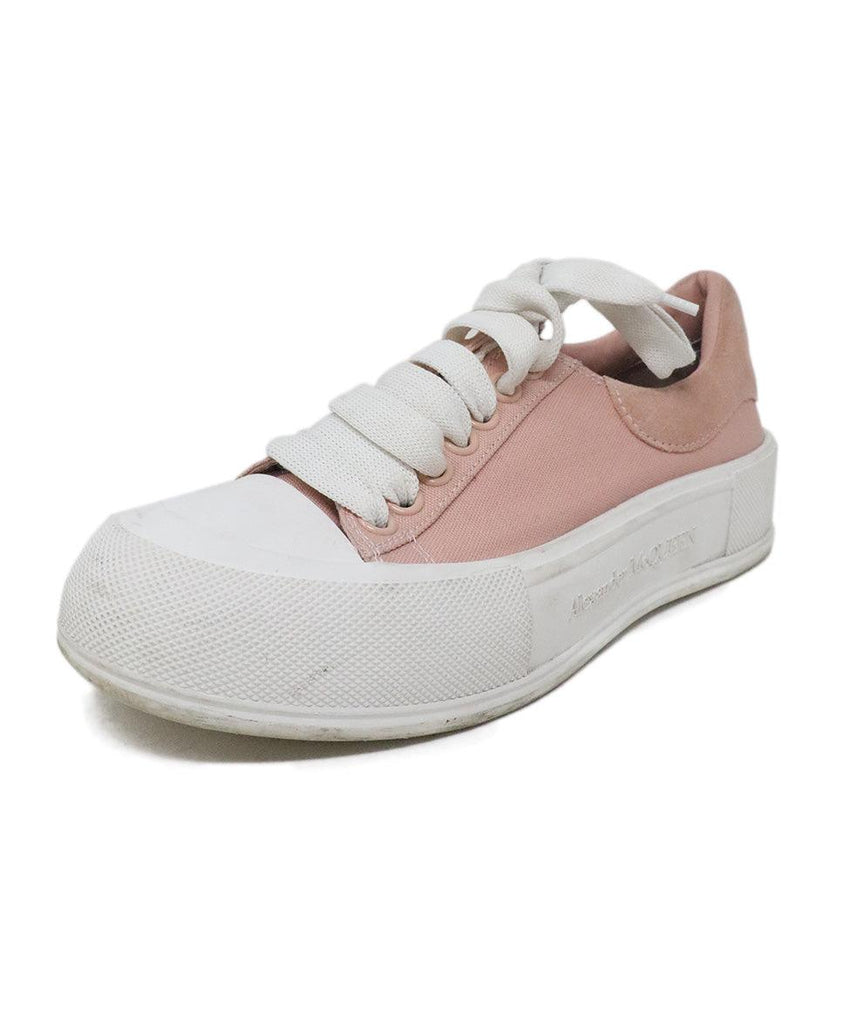 Alexander McQueen Canvas Pink Sneakers sz 7.5 - Michael's Consignment NYC