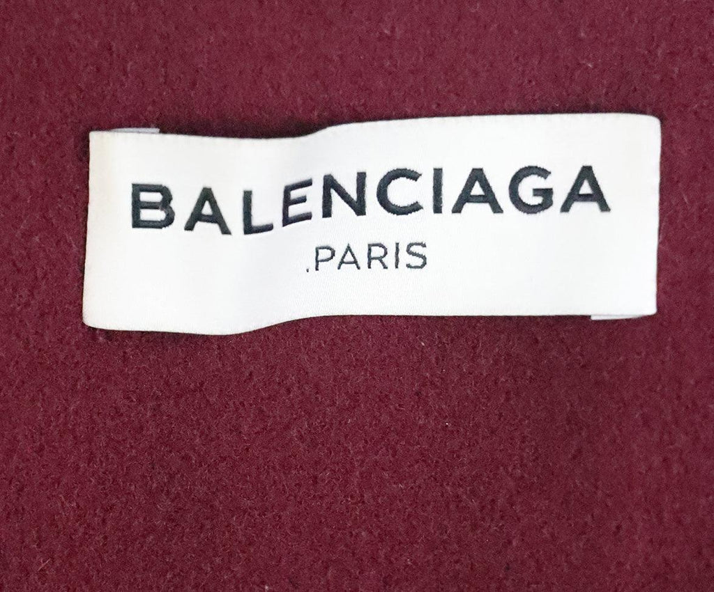 Balenciaga Red Burgundy Wool Coat sz 0 - Michael's Consignment NYC
