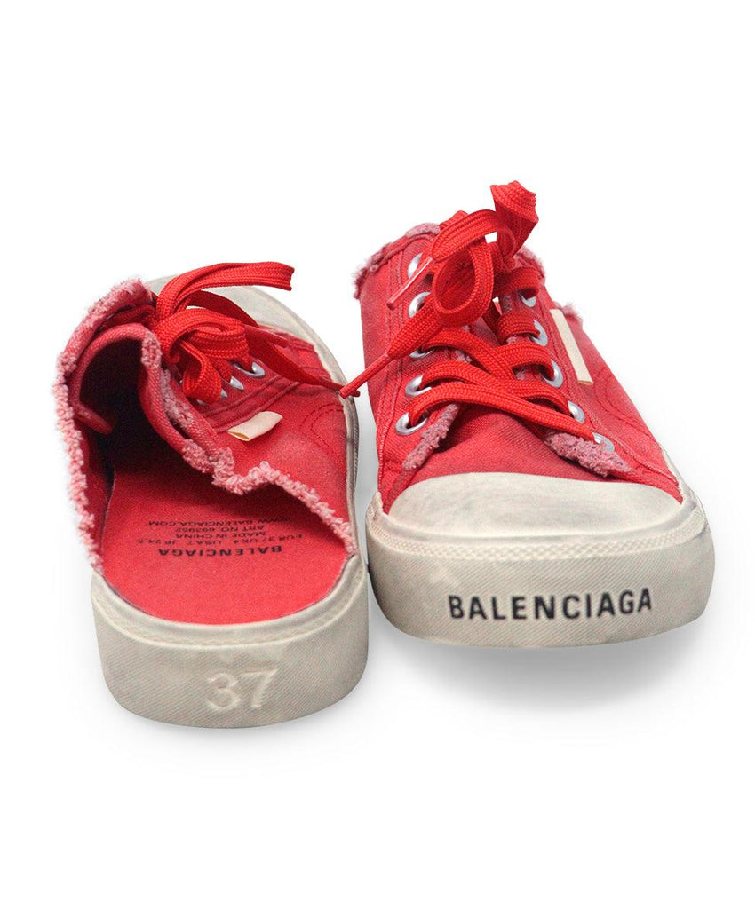 Balenciaga Red Canvas Sneakers sz 7 - Michael's Consignment NYC